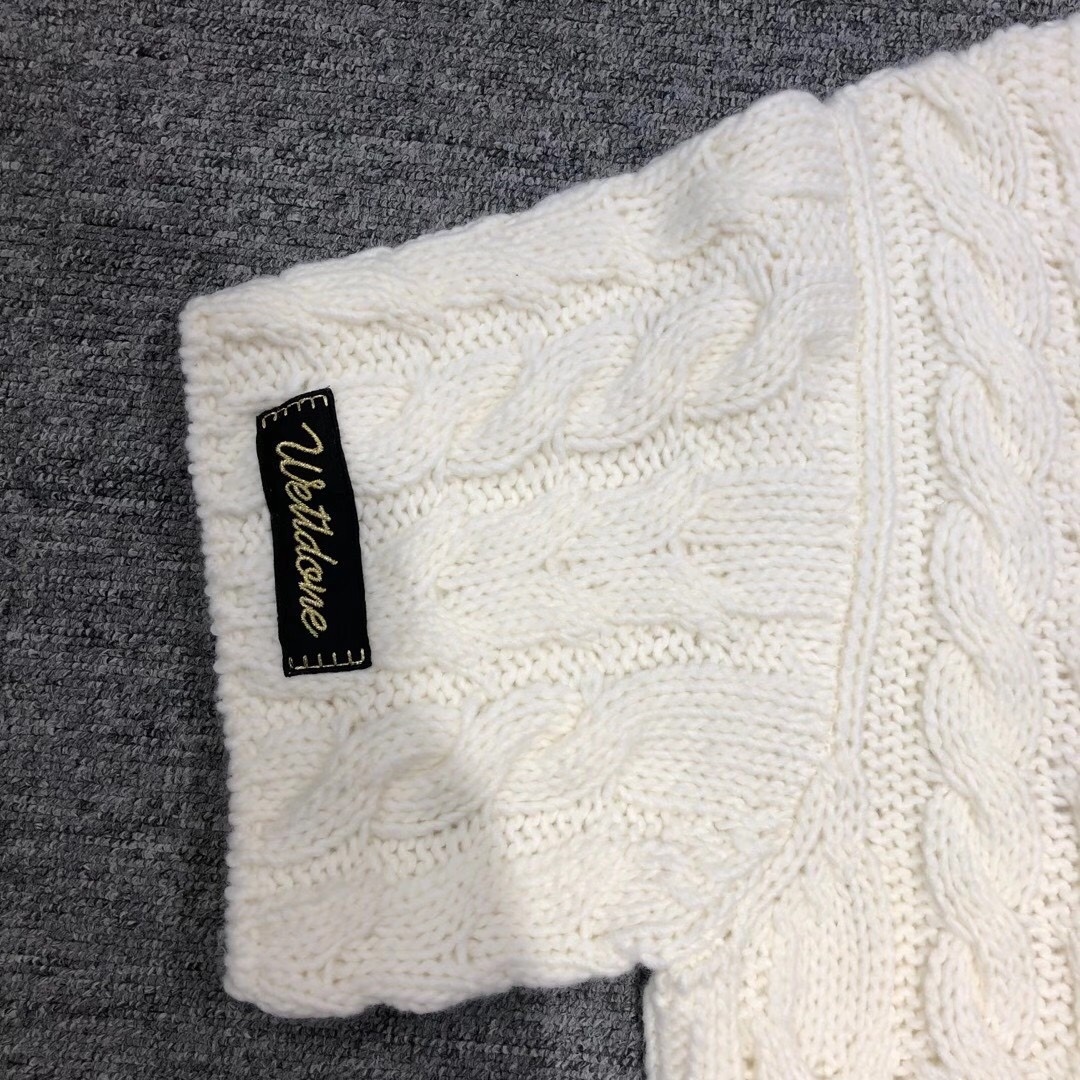 We11 Done Oversized Cable-knit Jumper In White