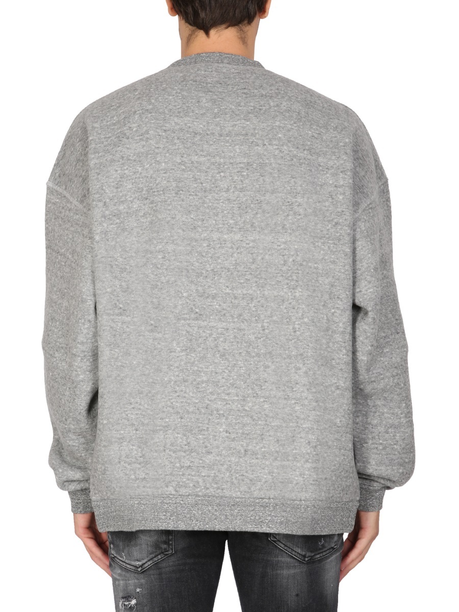 Shop Dsquared2 Logo-print Sweatshirt In Gray