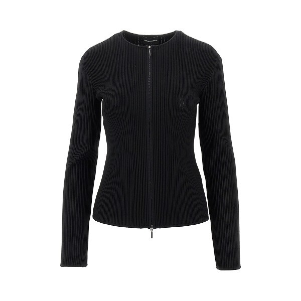 EMPORIO ARMANI RIBBED CARDIGAN