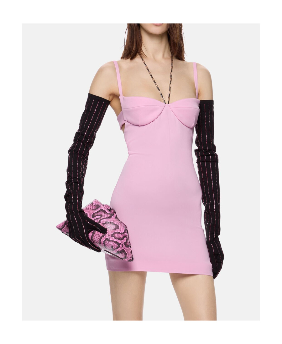 Shop Attico The Sleeveless Mini Dress In Pink