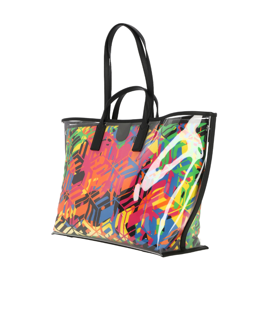 Mcm Abstract Pattern Printed Tote Bag In Multicolor