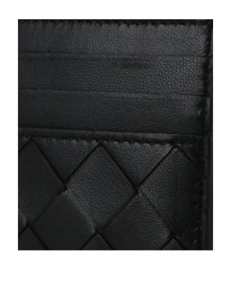 Shop Bottega Veneta Intrecciato-weave Cardholder In Black