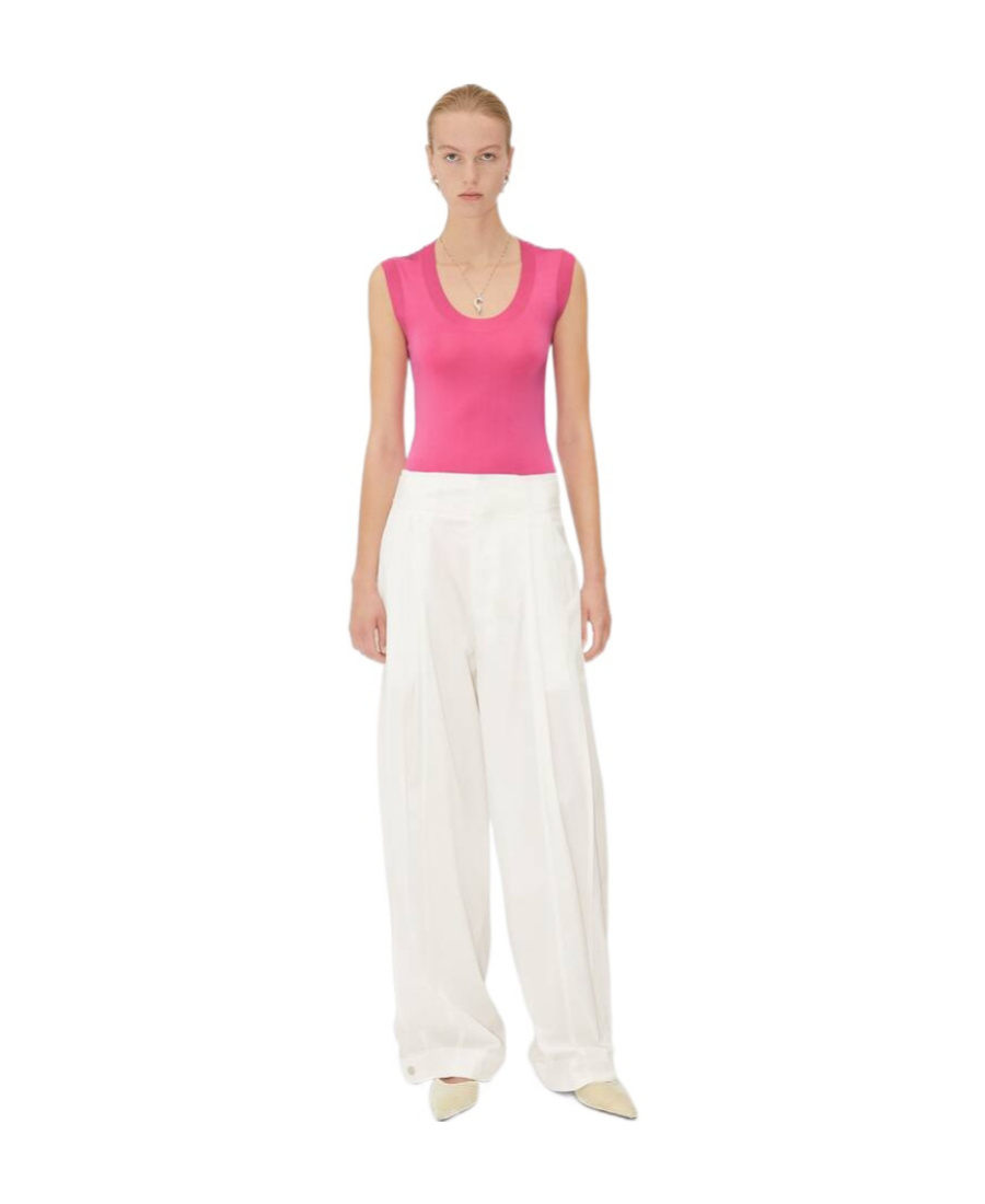 Bottega Veneta Sleeveless Knitted Vest Top In Pink