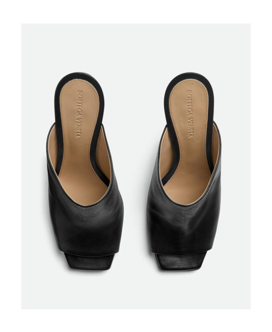 Bottega Veneta Black Open Toe Sandals In Multicolor
