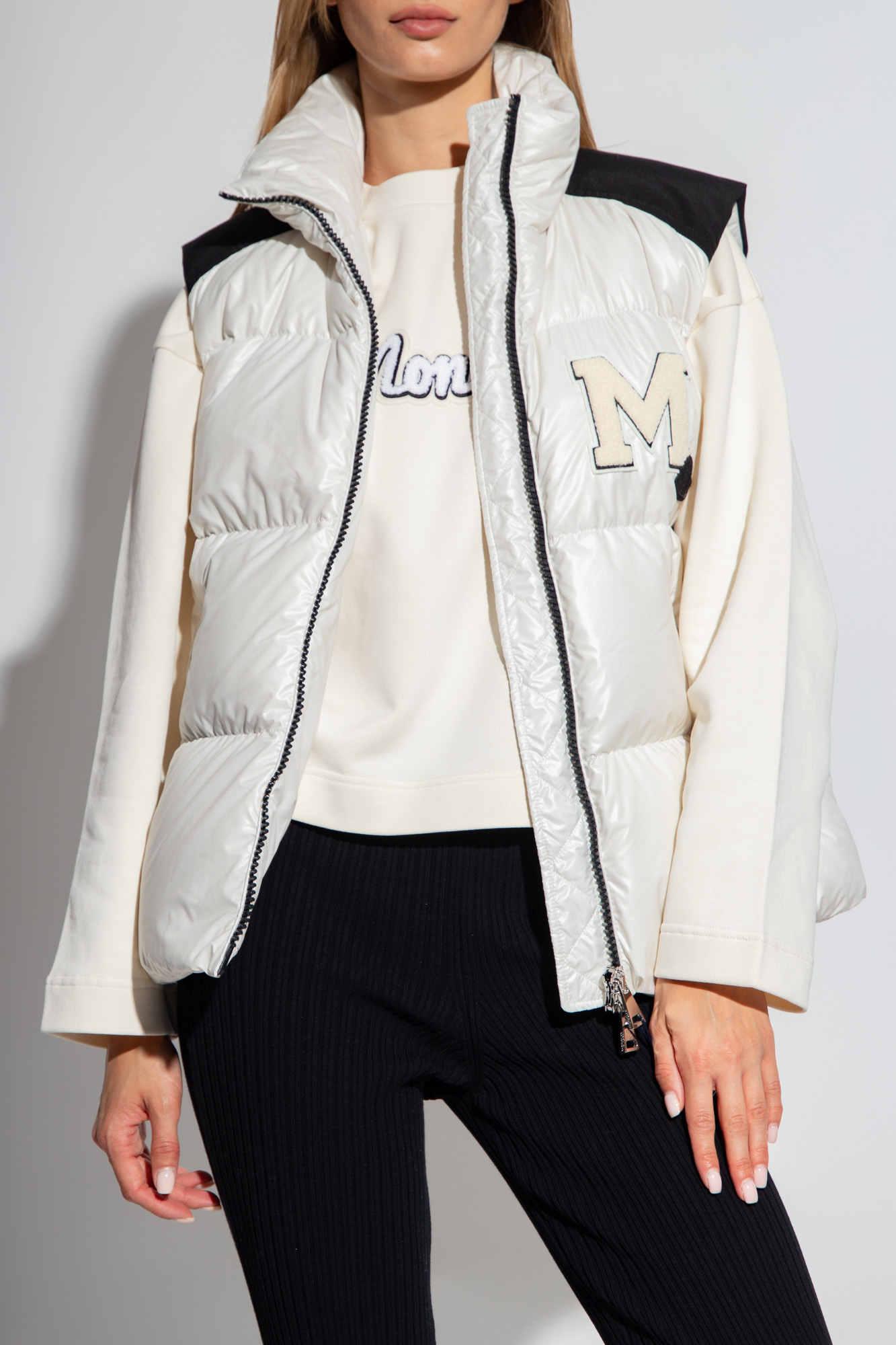 Moncler Oder Canvas-trimmed Quilted Recycled-shell Down Vest In White