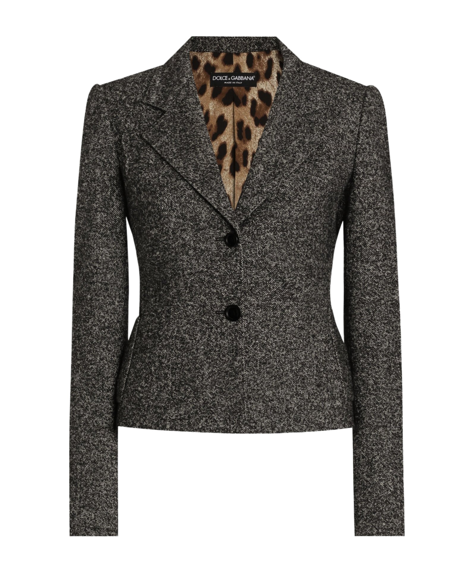Dolce & Gabbana Tailored Single-breasted Wool Jacket With Textured Fabric In Green