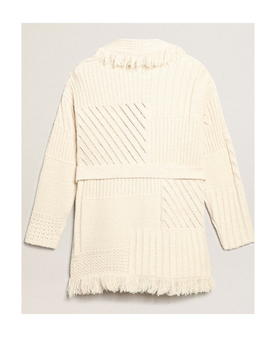 Golden Goose Tied-waist Cardigan In Nude