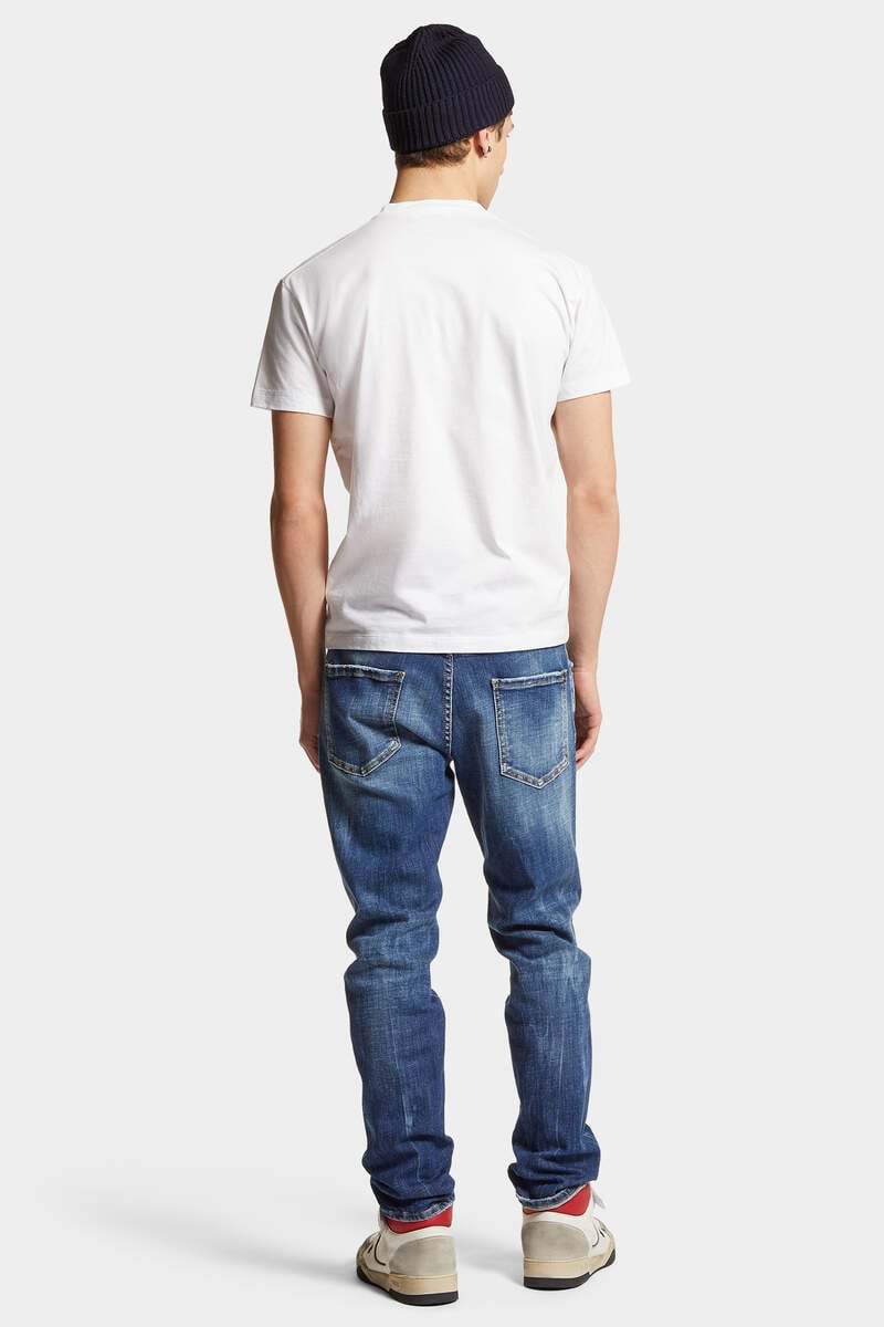 Dsquared2 Jeans Skinny A Vita Media In Blue