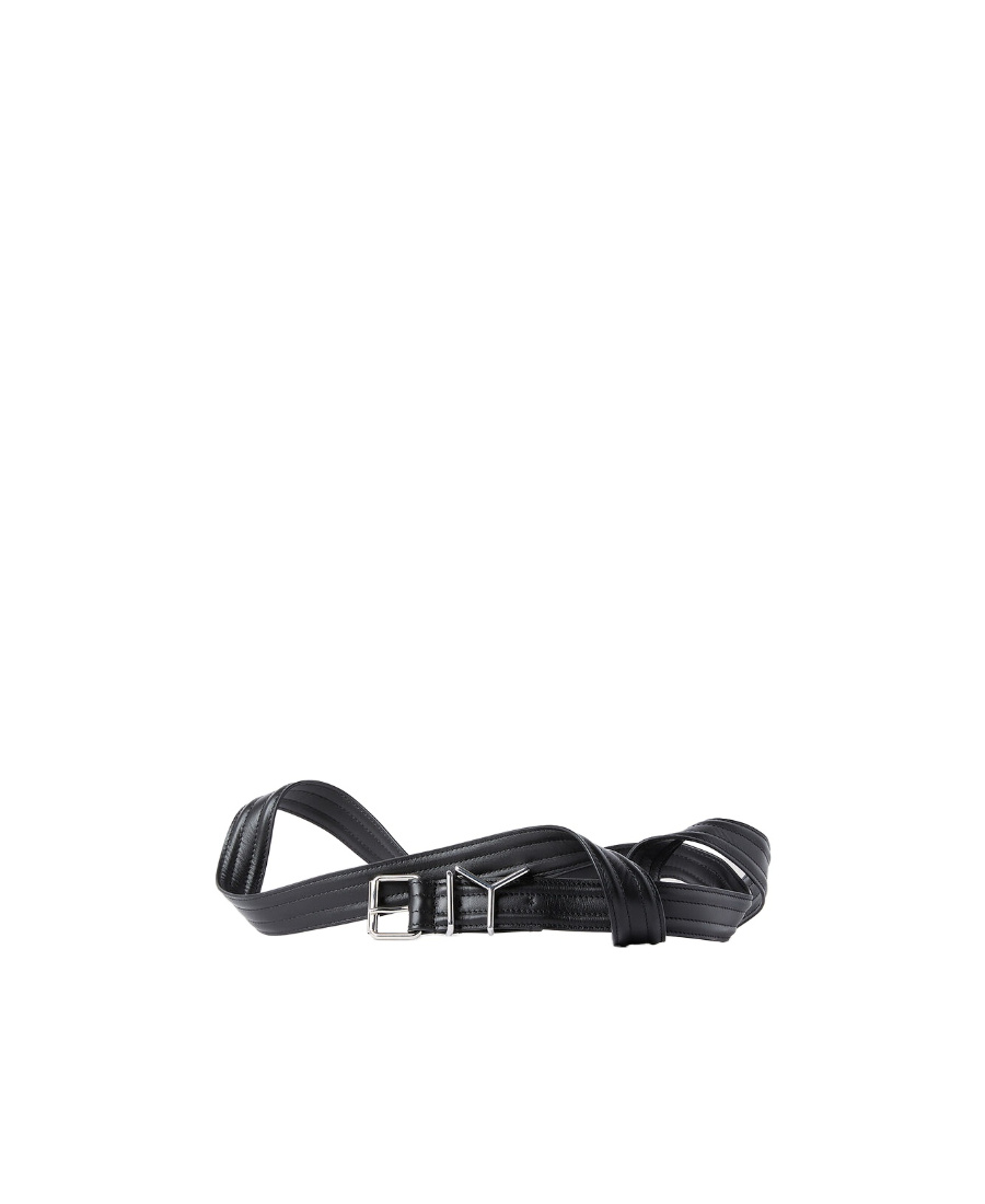 Y/project Logo Y Belt In Black
