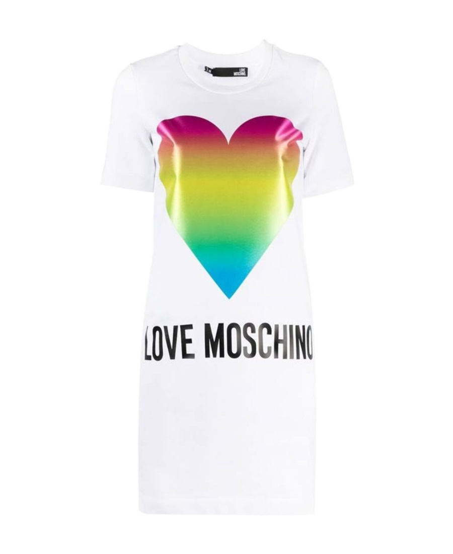 Moschino T-shirt Dress With Round Neck In White
