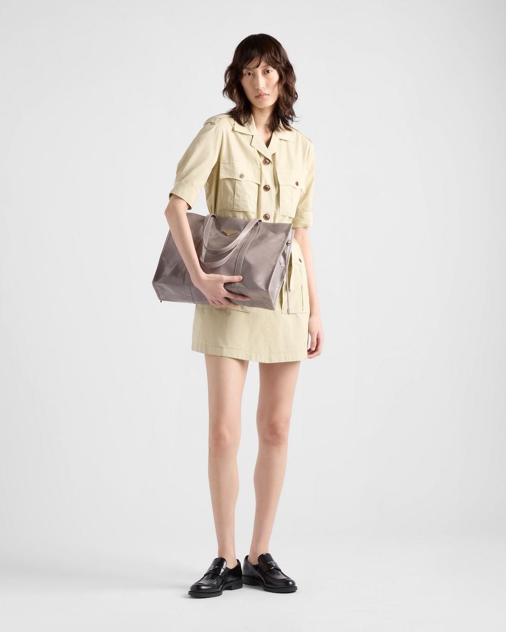 [PRADA] ★Napa Leather Tote Bag★大人気★ Prada Napa Leather Shopper Tote Bag In F0002 Nero | ModeSens