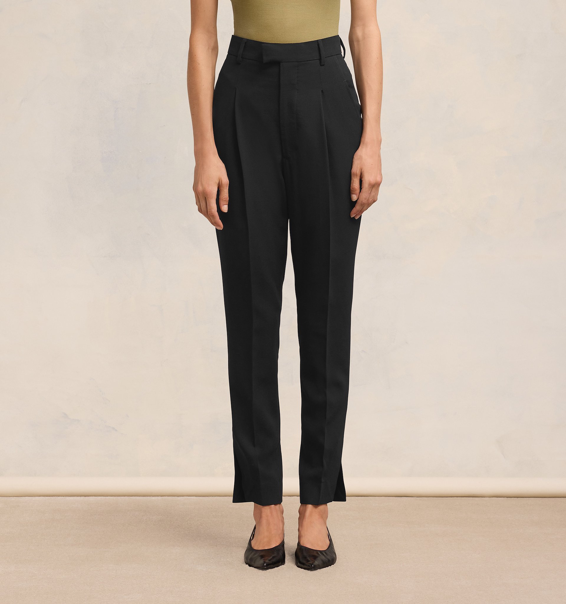 Ami Alexandre Mattiussi High-waisted Pipe Pants In Black