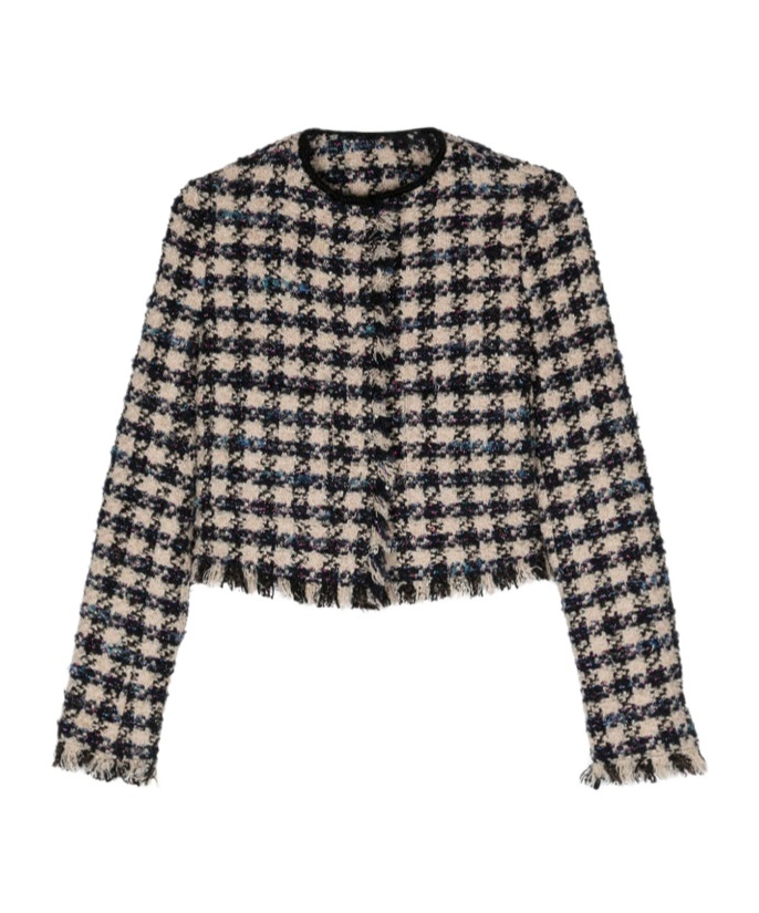 Forte Forte Pied De Coque Tweed Boxy Jacket In Black