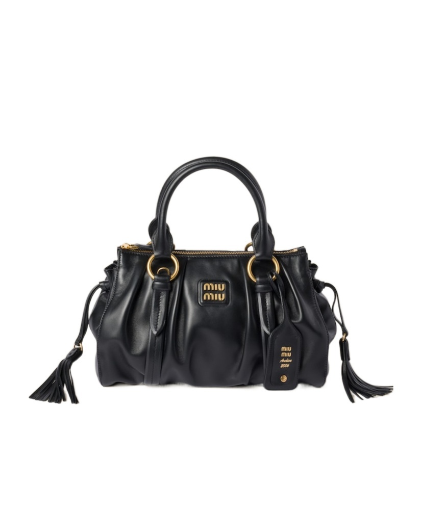 Miu Miu Women's Joie Leather Bag In Black