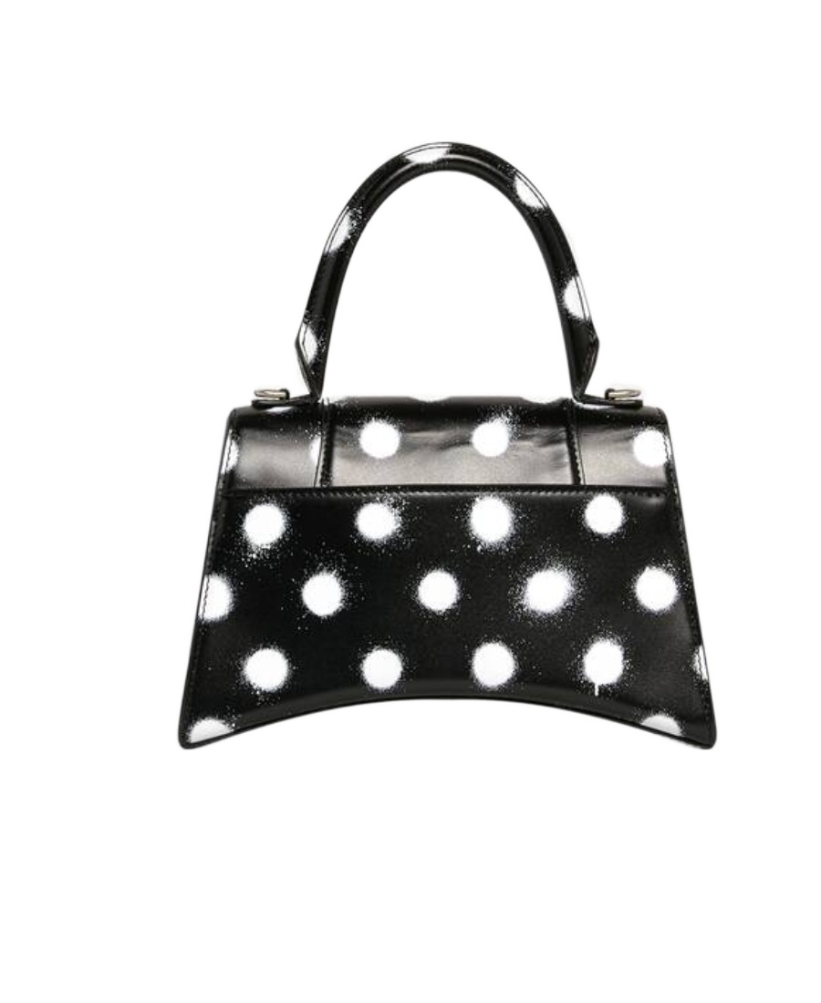 Balenciaga Small Hourglass Tote Bag In Black