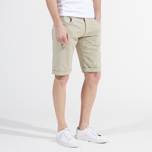 Armani Jeans Logo Detail Shorts In Nude