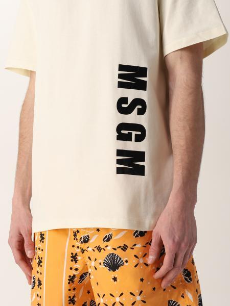 Msgm Logo-print T-shirt In White