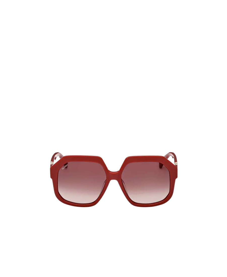 Max Mara Logo-detail Square-frame Sunglasses In Pink