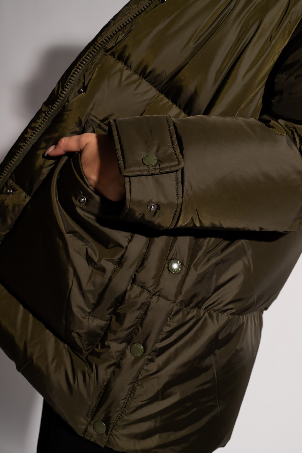 Shop Yves Salomon Extra Large Down Jacket In Green