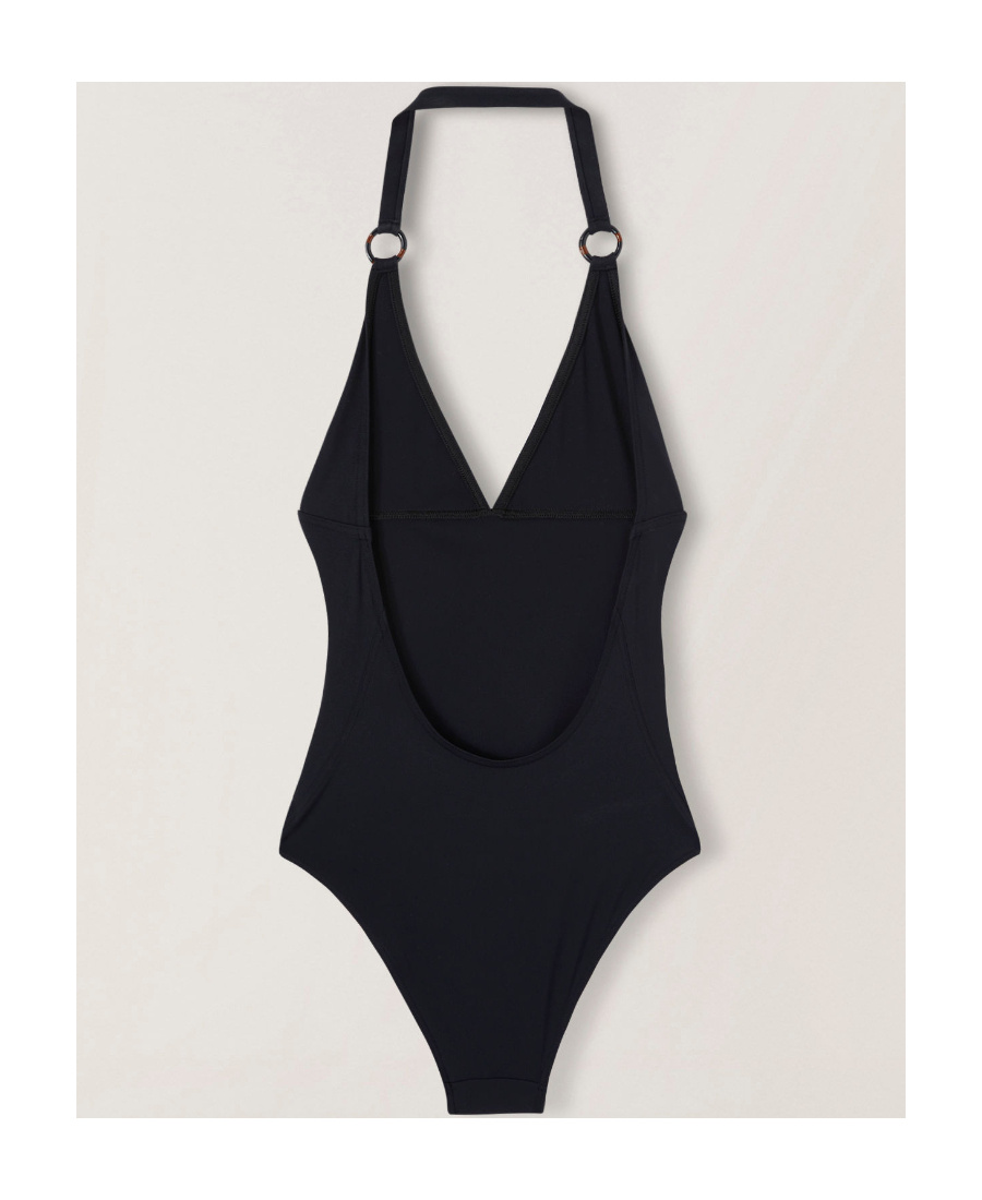 Loro Piana Logo One-piece Swimsuit In Black