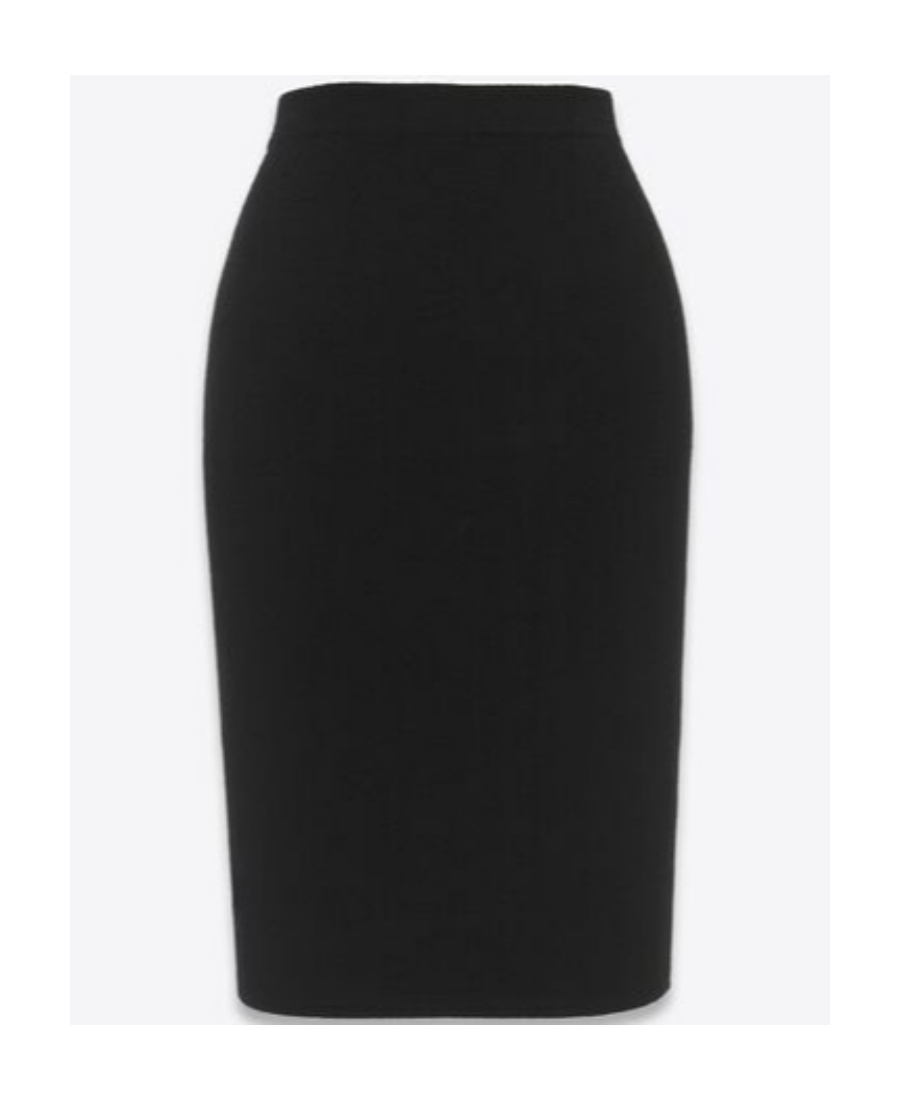 Saint Laurent Women's Stretch Pencil Skirt In Black