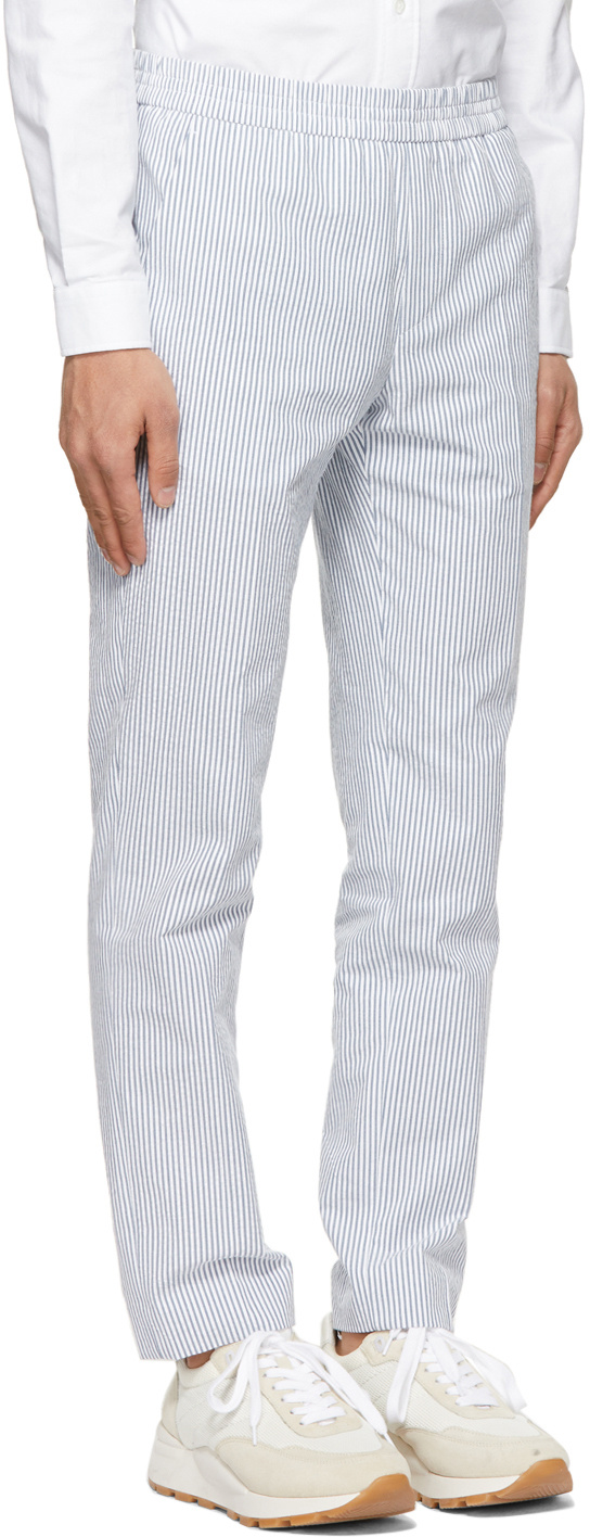 Harmony Paris Striped Casual Pants In Gray