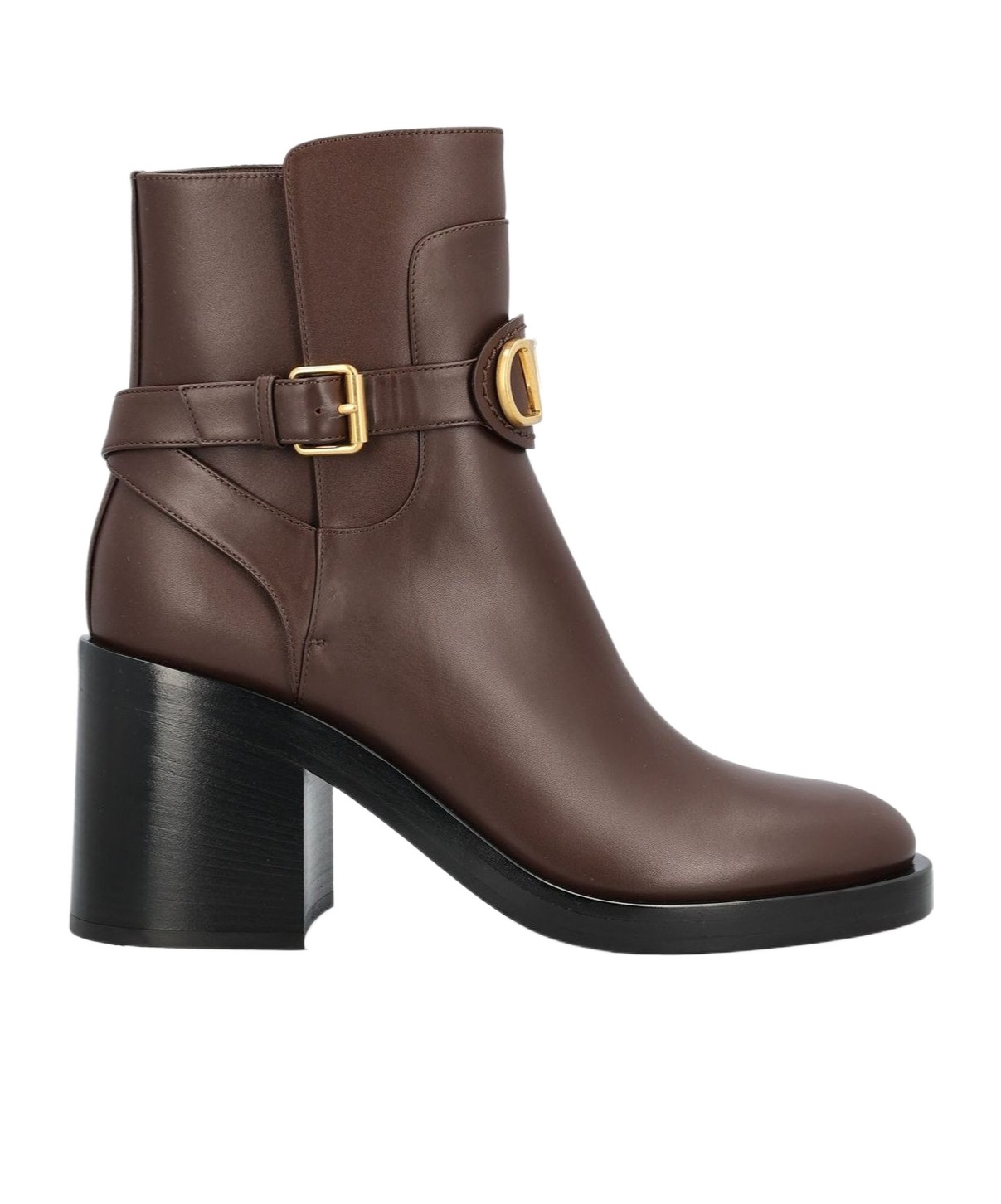 Valentino Bootie Vlogo Signature T. 70 Vitel In Brown