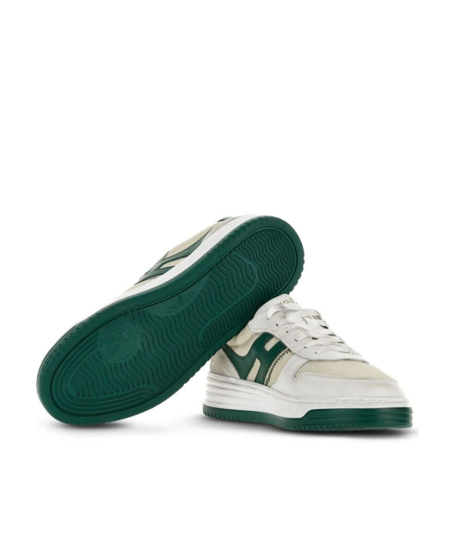 Hogan H630 Logo-patch Lace-up Sneakers In White
