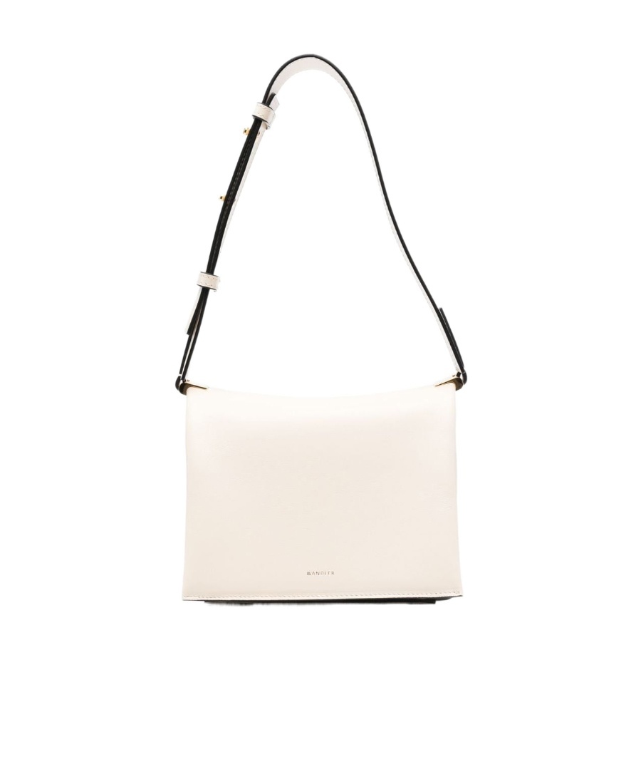 Wandler Leather Logo-print Shoulder Bag In White