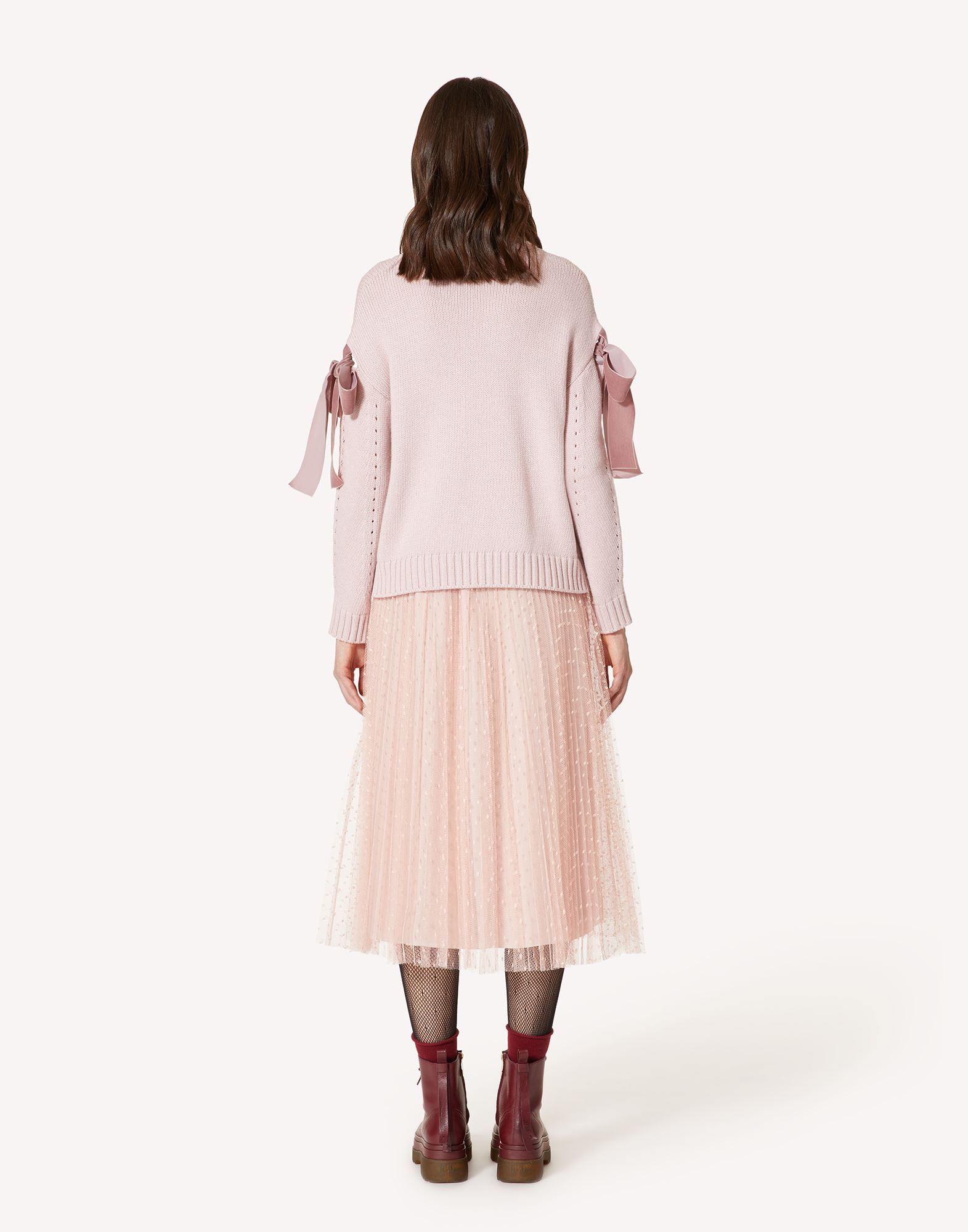 Shop Red Valentino Round-neck Sweater In Pink