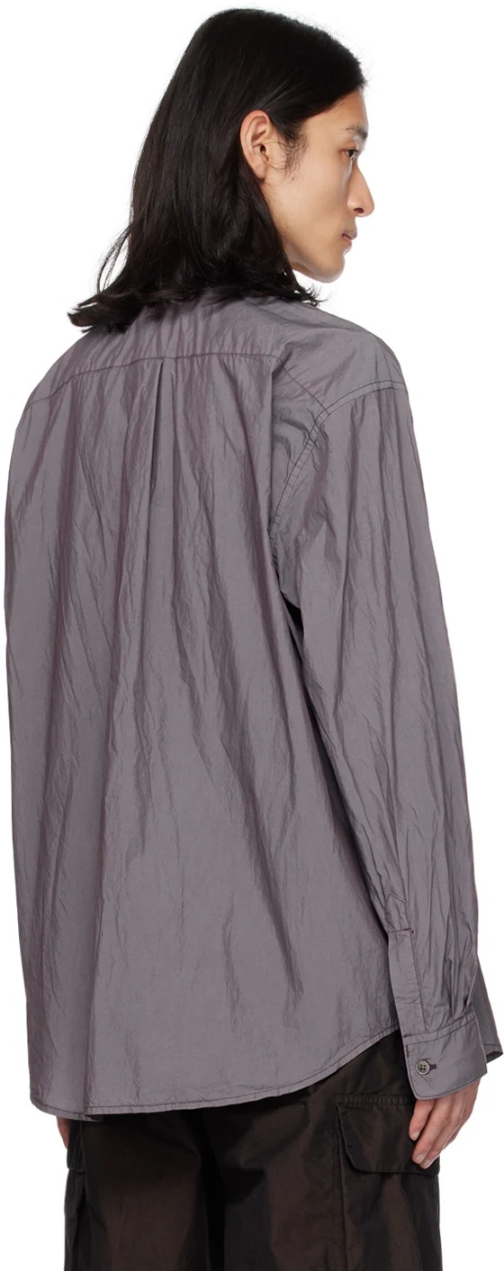 Our Legacy Purple Borrowed Shirt In Gray