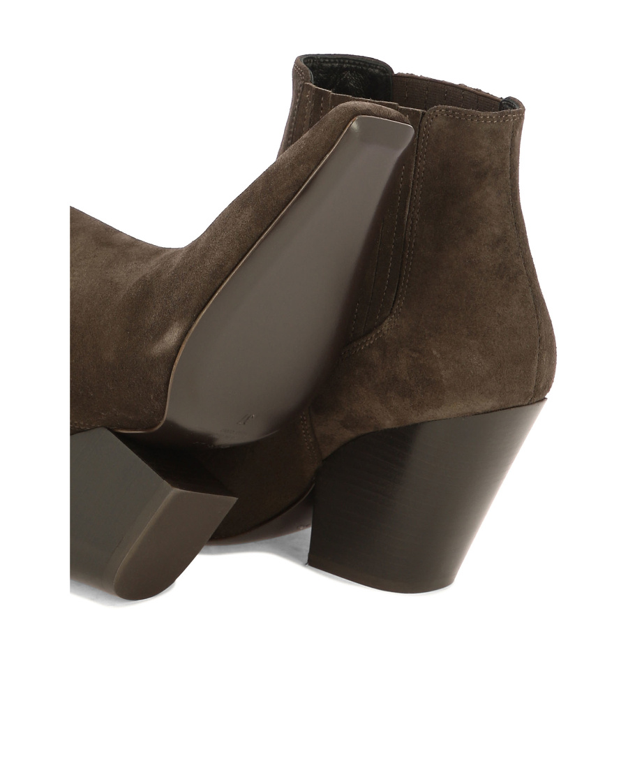 Casadei Anastasia Vulcano Ankle Boots Brown In Brown