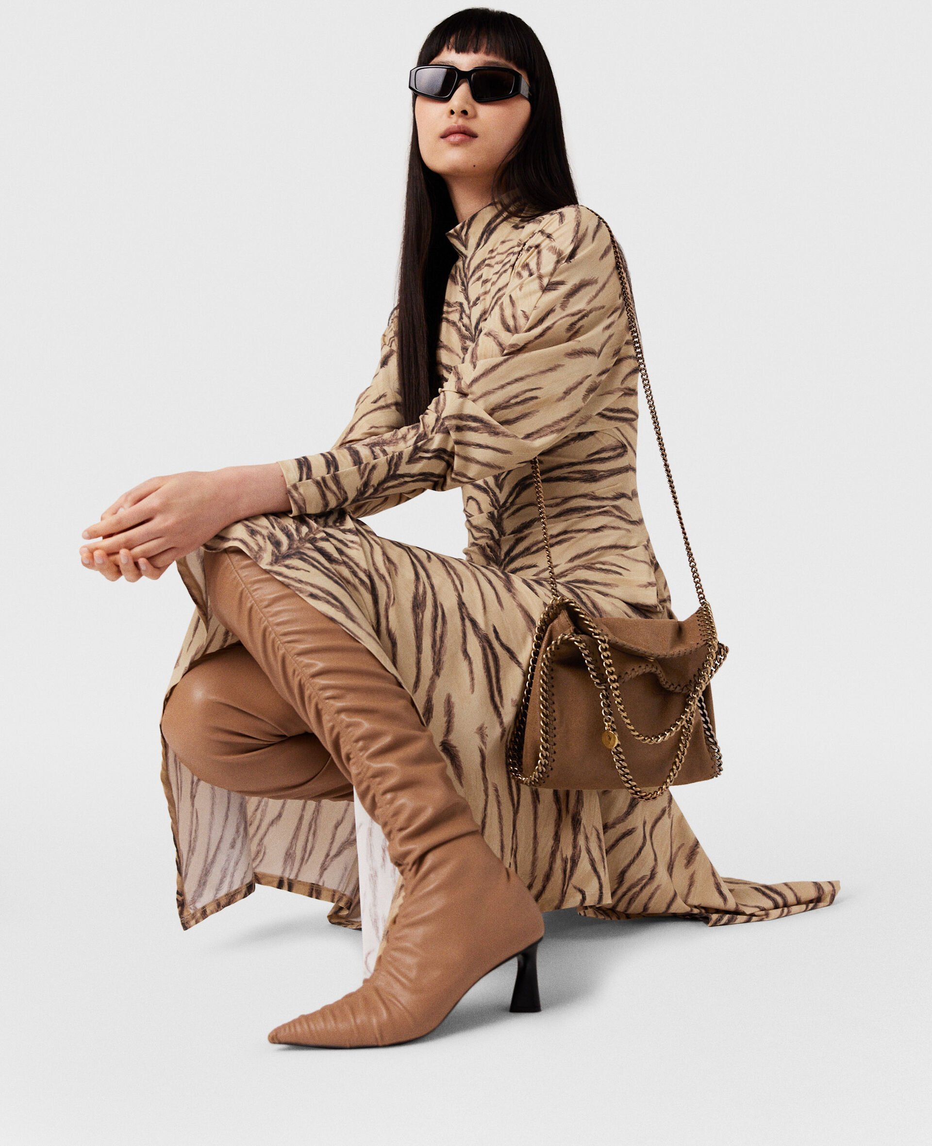 Stella Mccartney Chained Tote Bag In Brown