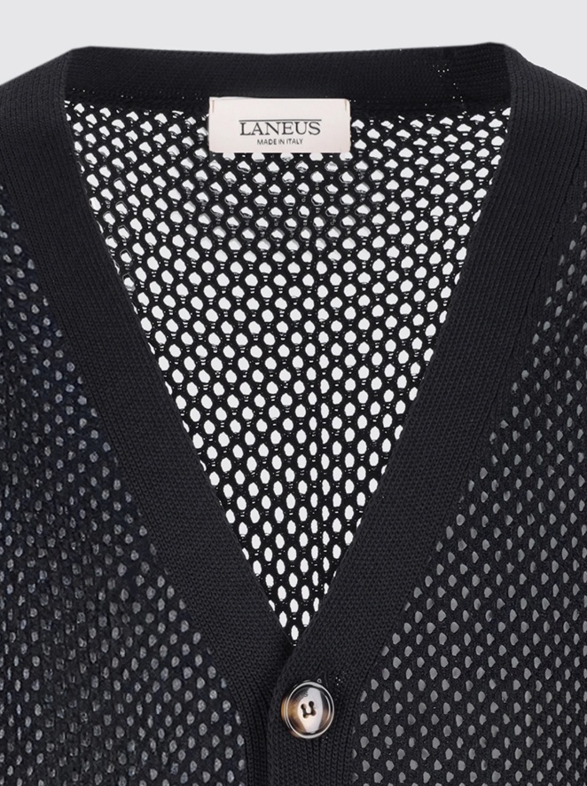Laneus Cardigan Oversize In Maglia In Black