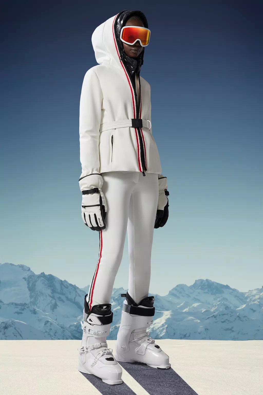 Moncler Versatile Quilted Rider's Coat In White