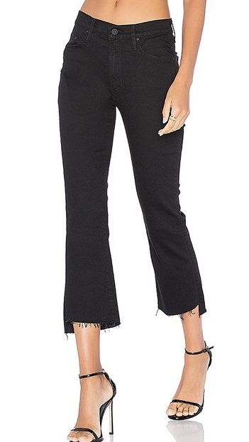 Mother The Insider Crop Jeans In Black