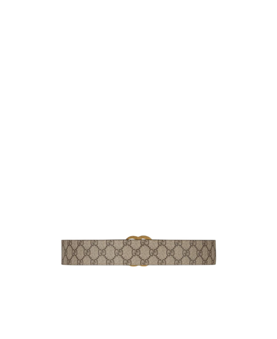 Gucci Double G Buckle Gg Belt In Brown