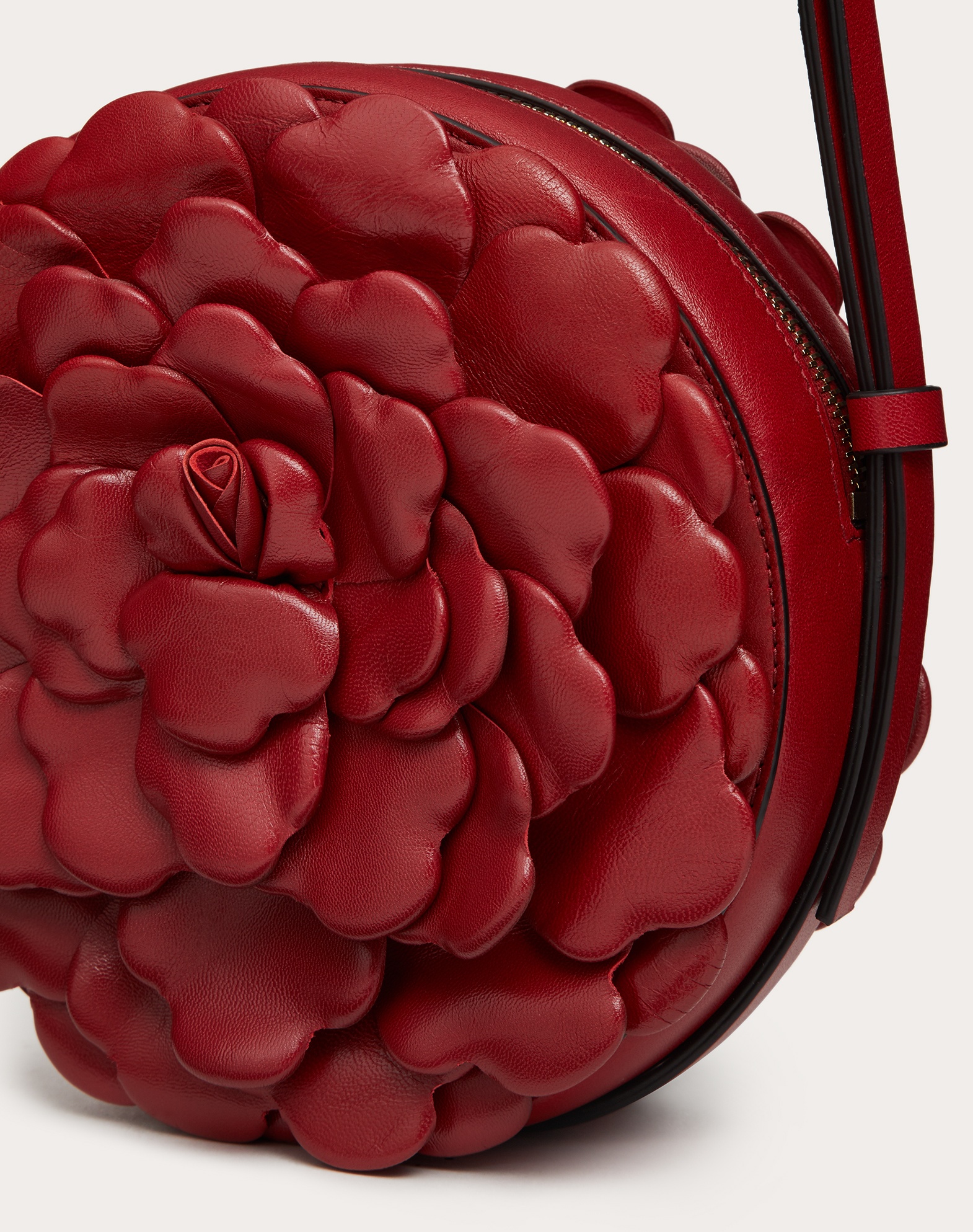 Valentino Atelier 03 Rose Edition Leather Shoulder Bag In Red