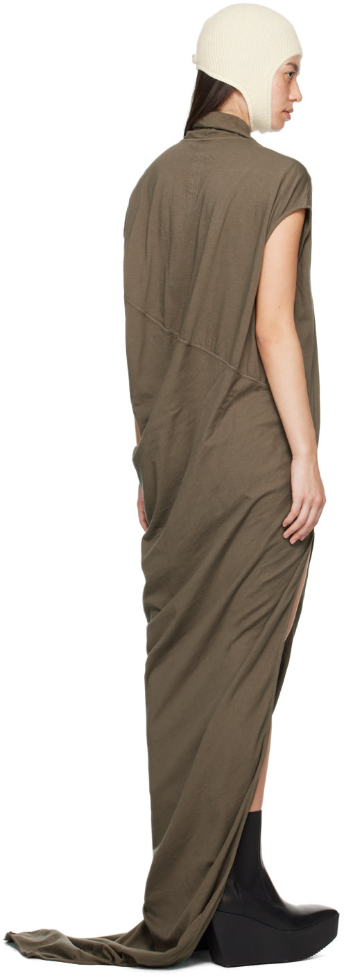 Rick Owens Drkshdw Gray Edfu T Maxi Dress In Brown
