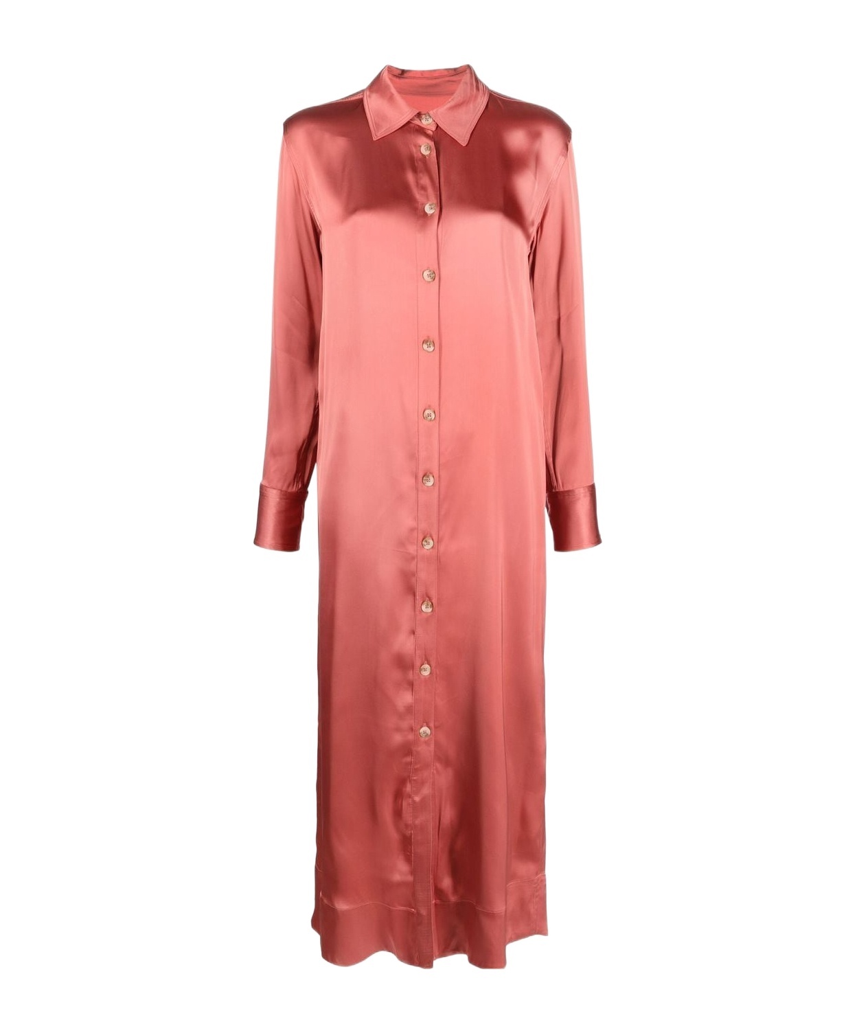 Shop Loulou Studio Shirt Dress In Red