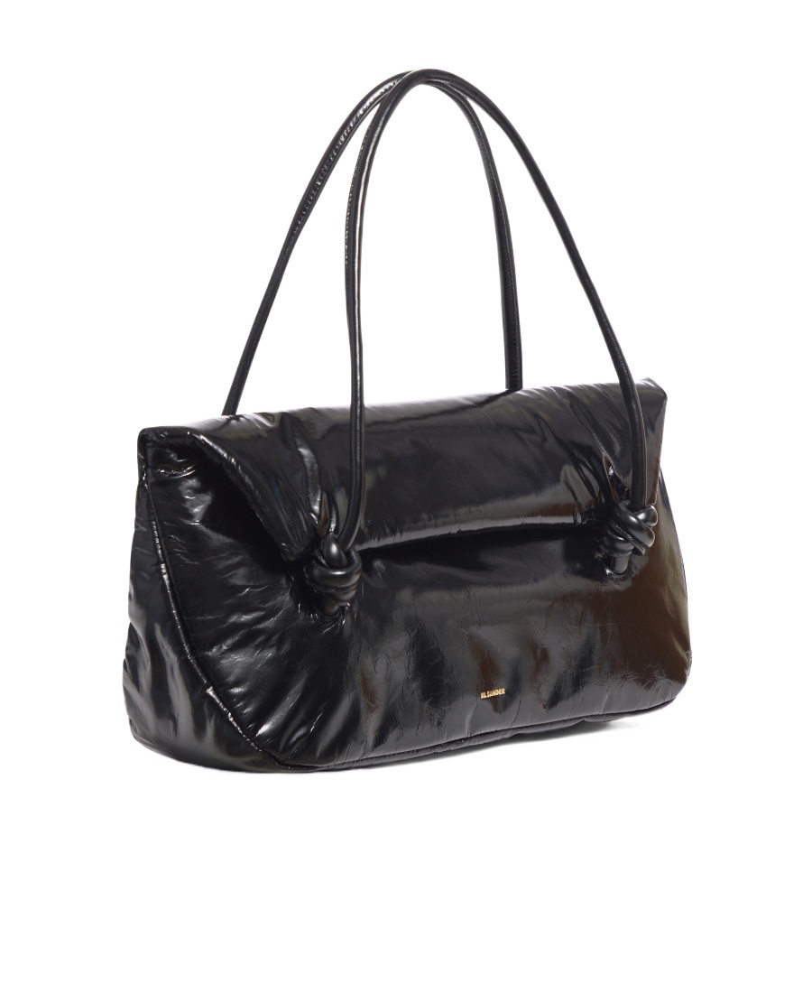 Jil Sander Women's Patent Leather Small Shoulder Bag In Black