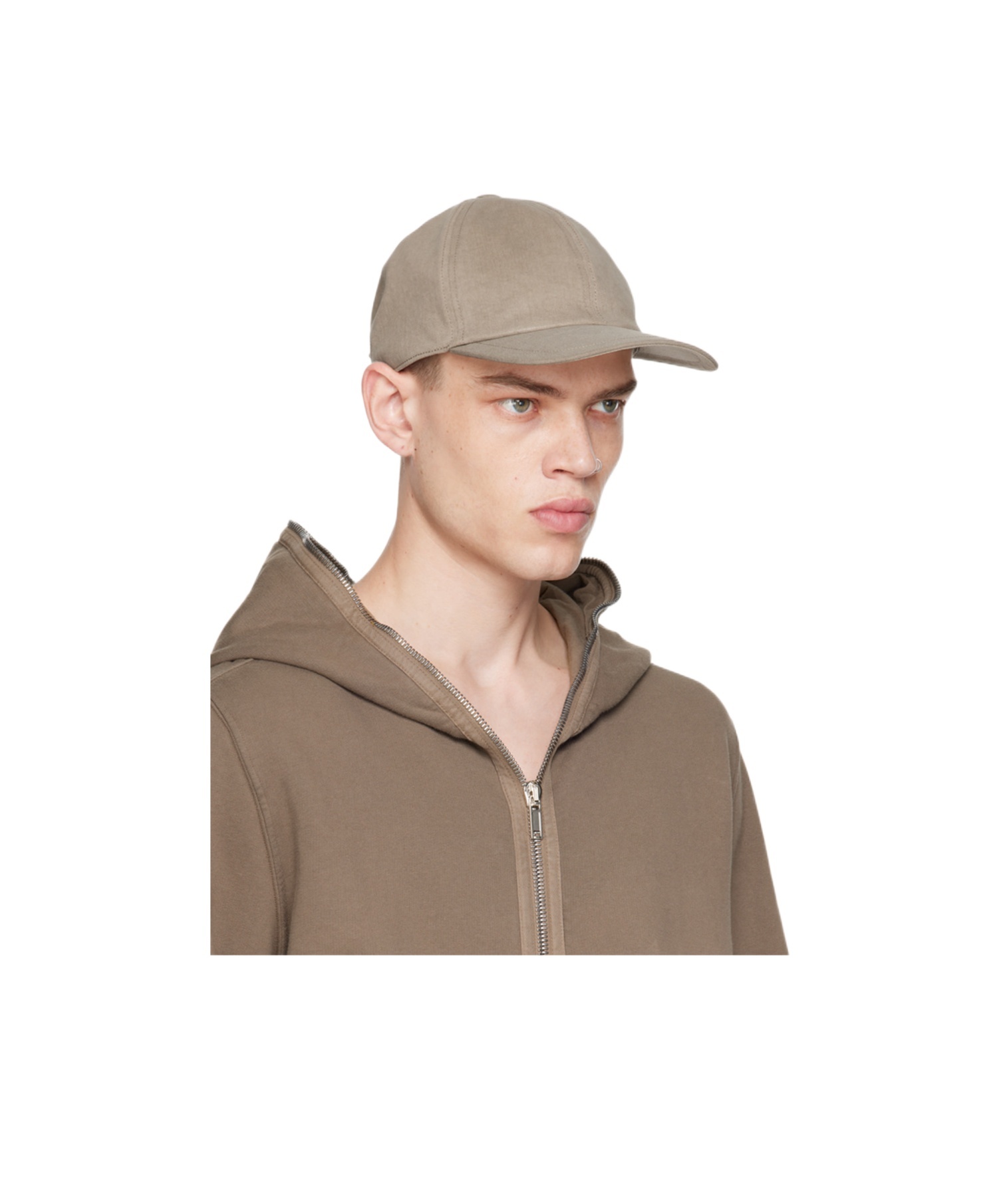 Rick Owens Drkshdw Overdyed Foil Baseball Cap In Gray