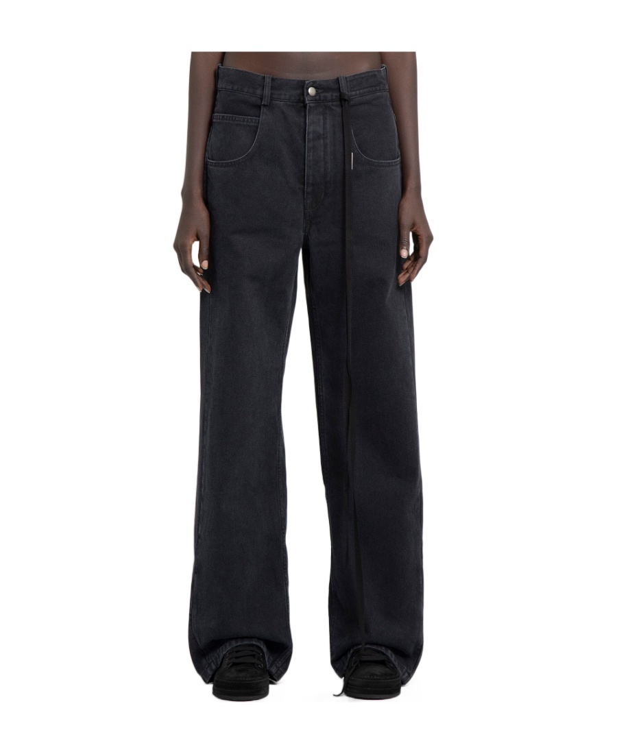 Ann Demeulemeester Claire 5-pockets Comfort Trousers Faded Denim In Black