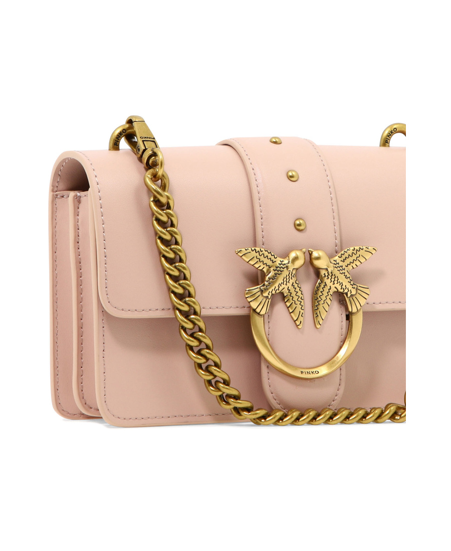 Shop Pinko Rivet Detail Satchel Bag In Pink