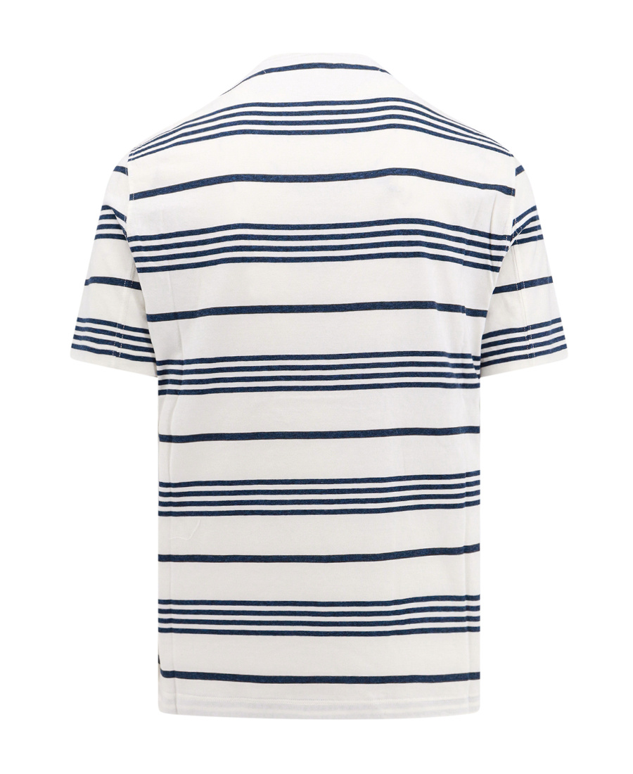 Brunello Cucinelli Striped Crewneck T-shirt In White