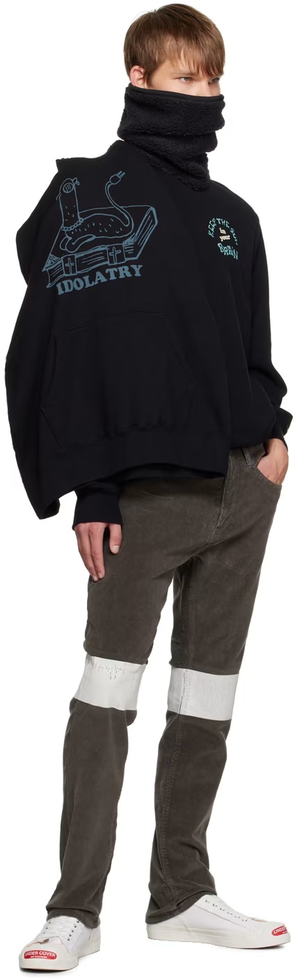 Undercover "sun Brain" Crew Neck Sweatshirt In Black