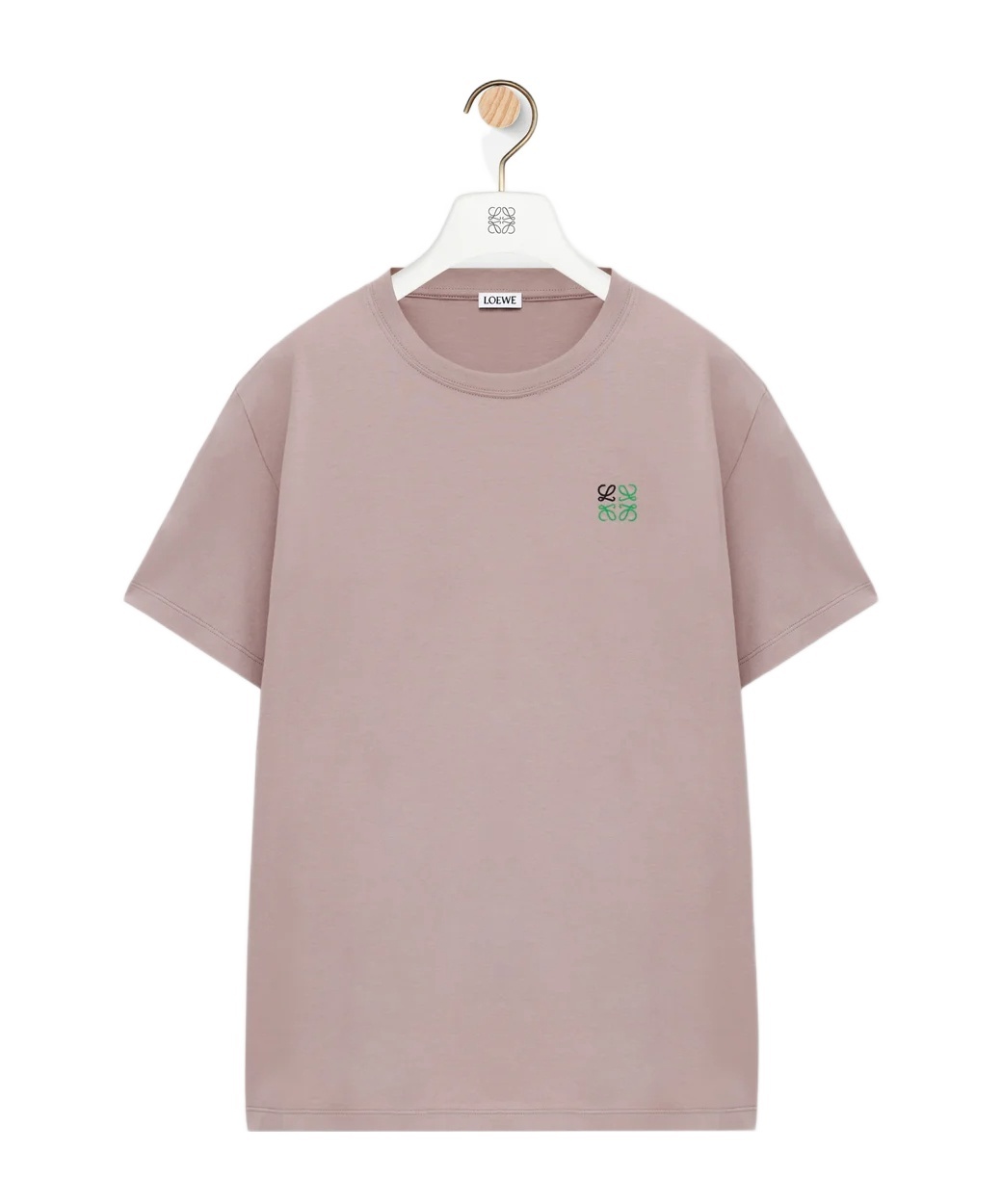 Loewe Logo-embroidered Cotton-jersey T-shirt In Pink