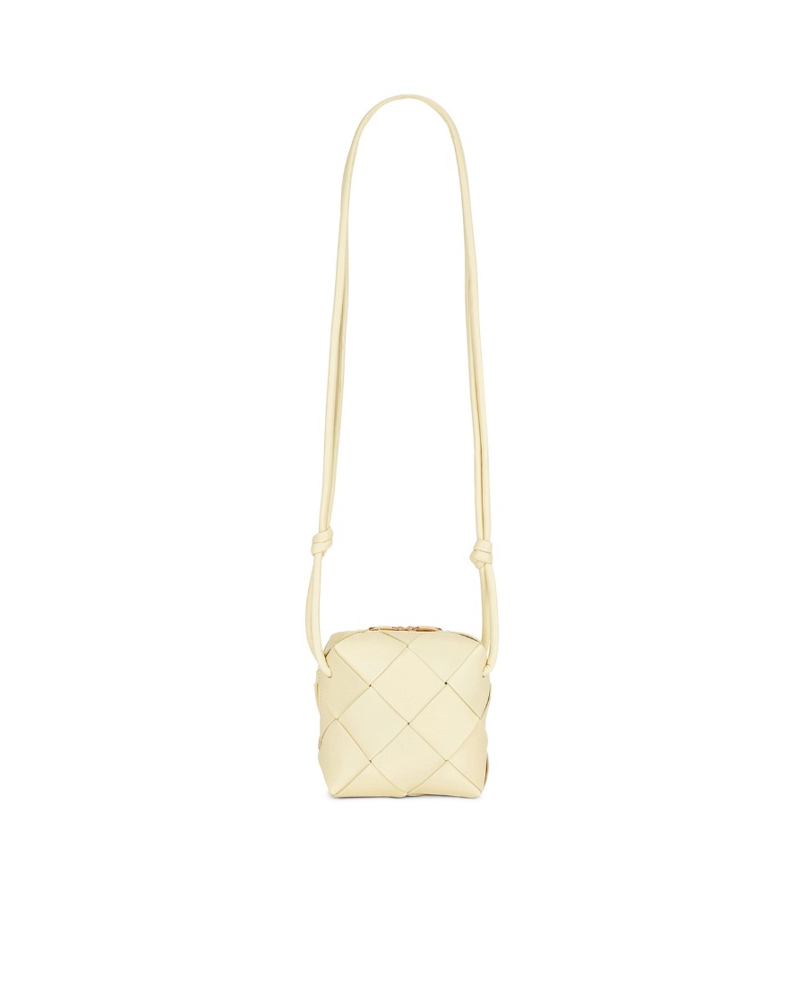 Bottega Veneta Logo Mini Shoulder Bag In Nude