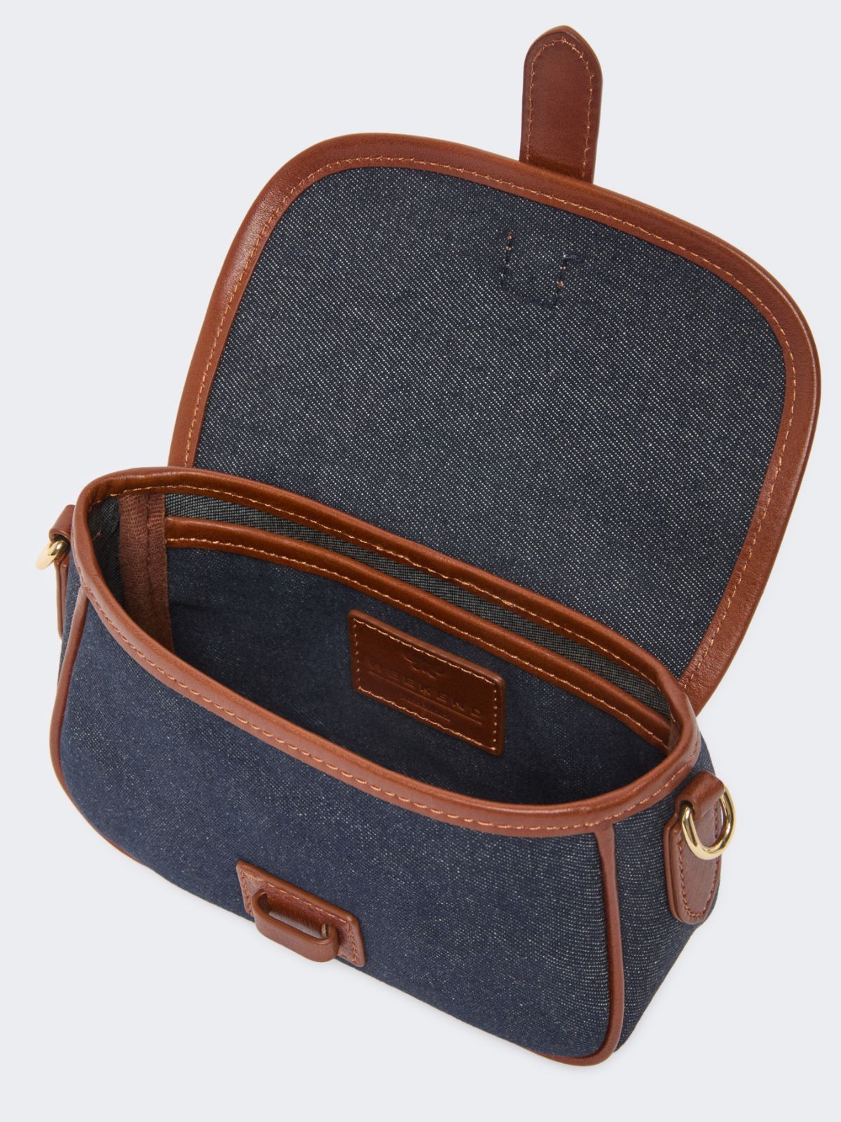 Weekend Max Mara Small Denim Shoulder Bag In Blue