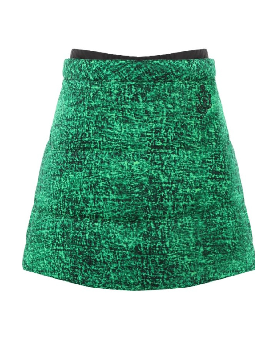 Moncler Genius X Jw Anderson Padded Skirt With Drawstring In Green